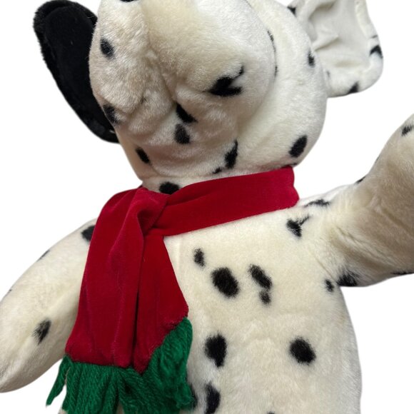 Commonwealth Dalmation Dog Plush Puppy Stuffed Animal Christmas Red Scarf - Picture 11 of 11